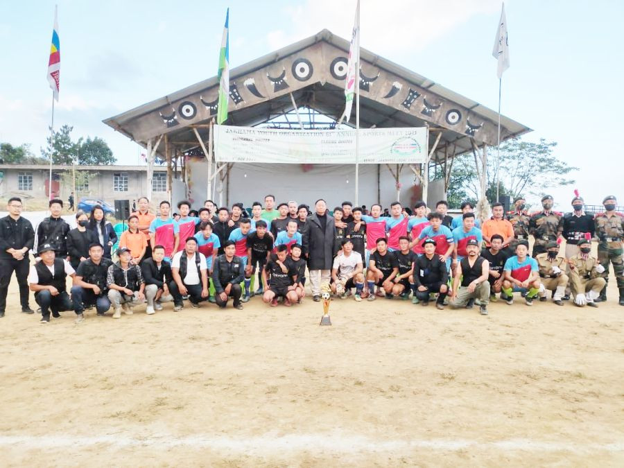 Winner of the  61st Jakhama Youth Organization (JYO) sports meet with officials and others on November 6.